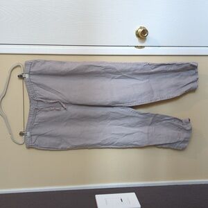 Orvis 100% Linen Pull On Pants Women's Gray Size LP 14/16 Large Petite